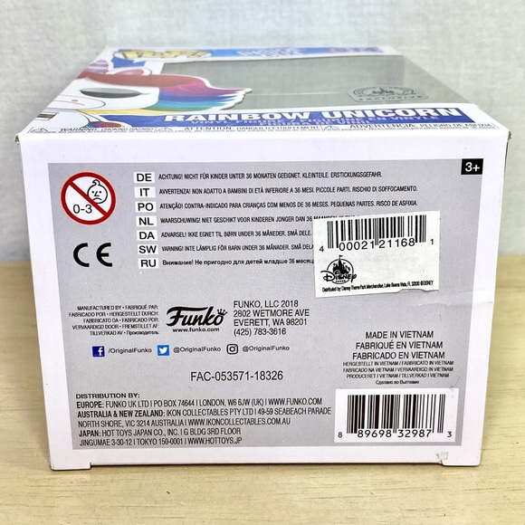 Funko Pop Inside Out Rainbow Unicorn Disney Parks Exclusive 514 Pixar Vaulted - Picture 10 of 10